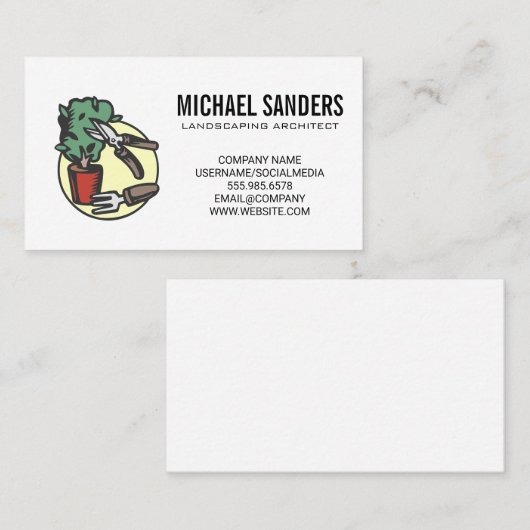 tuinarchitect | Gardening Tools Potted Plant Visitekaartje (Voorkant / Achterkant)
