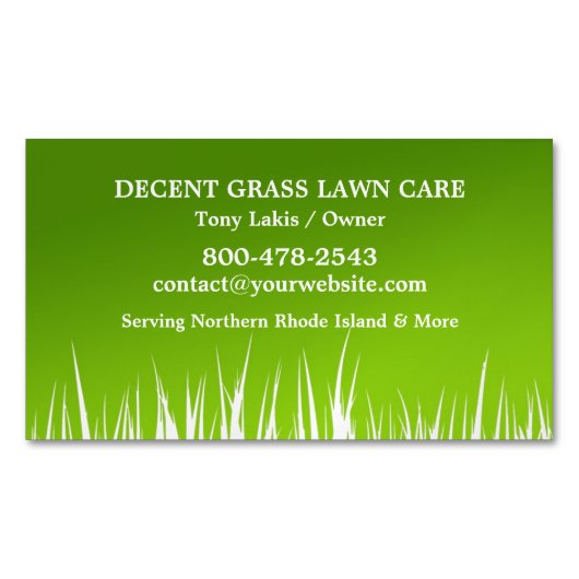 tuinarchitect magnetisch visitekaartje (Voorkant)