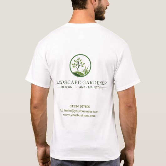 Tuinarchitect | Professionele Tuinieren T-shirt (Achterkant)