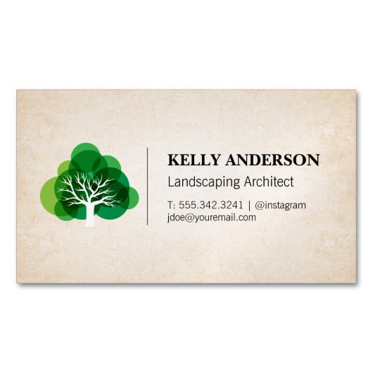 tuinarchitect | Structuurpictogram Magnetisch Visitekaartje (Voorkant)