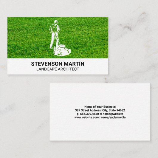 Tuinarchitectuur Gereedschap | Grasmaaier  Visitekaartje (Voorkant / Achterkant)