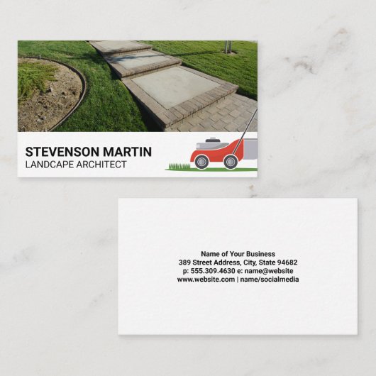 Tuinarchitectuur Gereedschap | Voortuin Gemaaid Gr Visitekaartje (Voorkant / Achterkant)