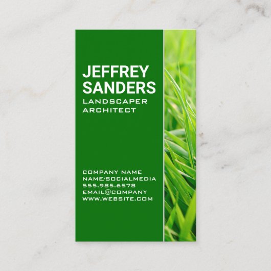 Tuinarchitectuur | Groen Gras Visitekaartje (Voorkant)