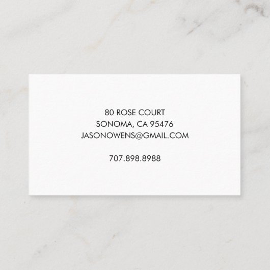 tuinarchitectuur visitekaartje (Achterkant)