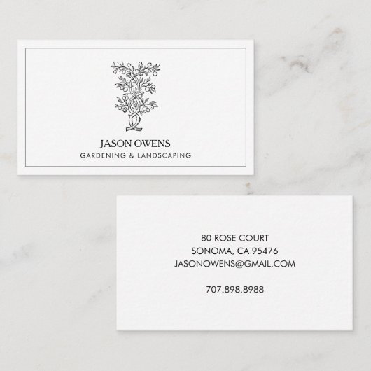 tuinarchitectuur visitekaartje (Voorkant / Achterkant)