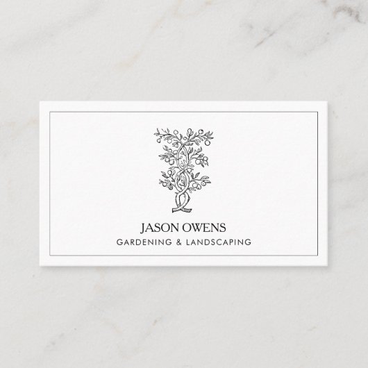 tuinarchitectuur visitekaartje (Voorkant)