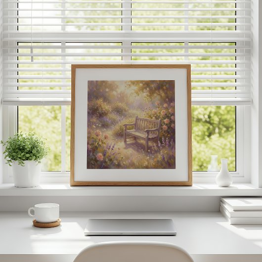 Tuinbank Muur Kunst Poster