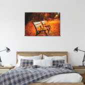 Tuinbanken in de herfst Canvas Print (Insitu (Slaapkamer))