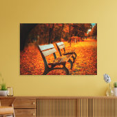 Tuinbanken in de herfst Canvas Print (Insitu (Woonkamer))