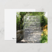 tuinbankuitnodiging kaart (Voorkant / Achterkant)