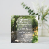 tuinbankuitnodiging kaart (Staand voorkant)