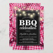 Tuinbarbecue | Rustieke Rood Geruite BBQ Kaart (Voorkant / Achterkant)