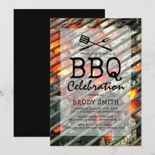 Tuinbarbecue | Zomer BBQ Grill Kaart (Voorkant / Achterkant)