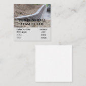 Tuinbed Bouw Muur Bouw Bodemsteun Vierkante Visitekaartje (Voorkant / Achterkant)