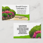 Tuinbed Landschapsontwerp Landschapsaannemer Visitekaartje (Voorkant / Achterkant)