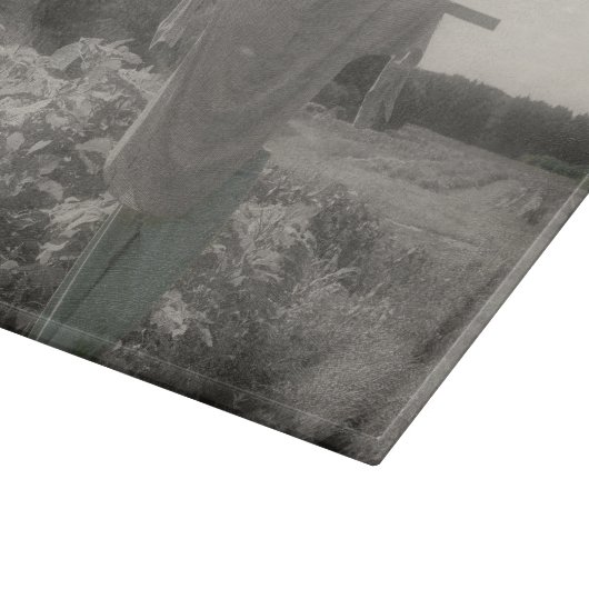 Tuinbes, zwart en wit snijplank (Hoek)