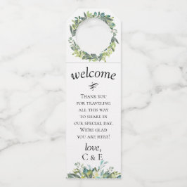 Tuinbladeren gepersonaliseerd flessenhanger