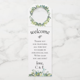 Tuinbladeren gepersonaliseerd flessenhanger