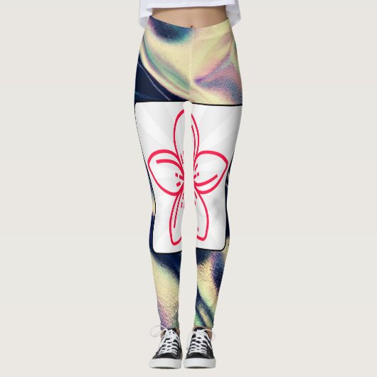 Tuinbloei Bloemen Leggings (Voorkant)