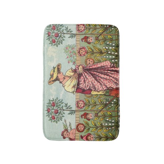 Tuinbloem Antiek Badmat (Voorkant Verticaal)