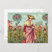 Tuinbloem Antiek Briefkaart (Voorkant / Achterkant)