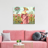 Tuinbloem Antiek Canvas Afdruk (Insitu (Woonkamer))