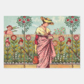 Tuinbloem Antiek Inpakpapier Vel (Voorkant)