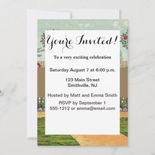 Tuinbloem Antiek Kaart (Voorkant)