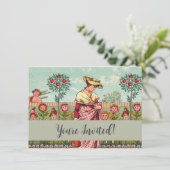 Tuinbloem Antiek Kaart (Staand voorkant)