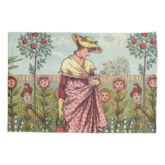 Tuinbloem Antiek Kussensloop (Achterkant)