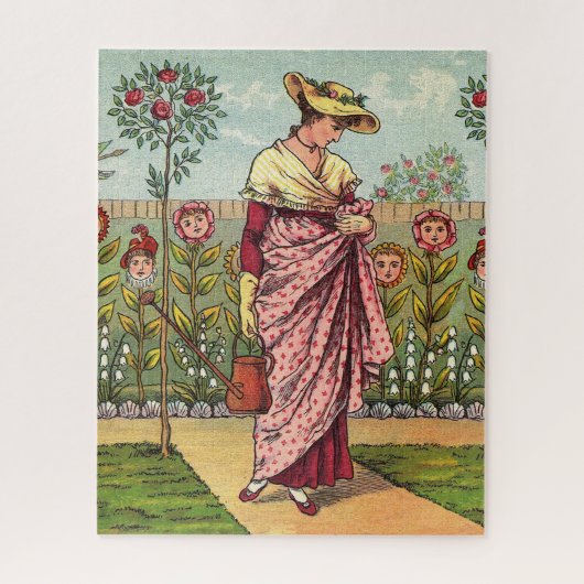 Tuinbloem Antiek Legpuzzel (Verticaal)