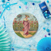 Tuinbloem Antiek Papieren Bordje (Feest)