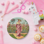 Tuinbloem Antiek Papieren Bordje (Feest)