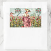 Tuinbloem Antiek Rechthoekige Sticker (Tas)