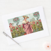 Tuinbloem Antiek Rechthoekige Sticker (Envelop)