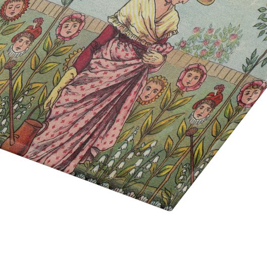 Tuinbloem Antiek Snijplank (Hoek)