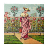 Tuinbloem Antiek Tegeltje (Voorkant)