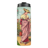 Tuinbloem Antiek Thermosbeker (Voorkant)