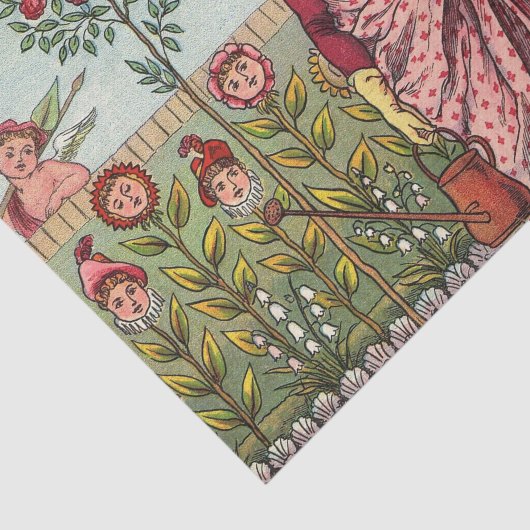 Tuinbloem Antiek Tissuepapier (Detail)