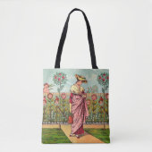 Tuinbloem Antiek Tote Bag (Voorkant)