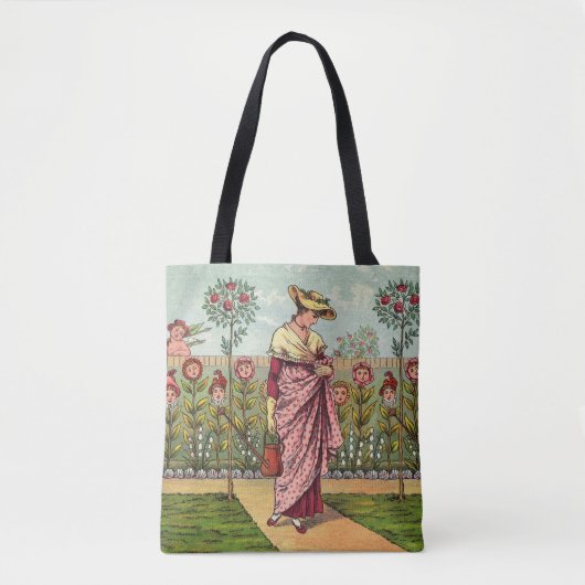 Tuinbloem Antiek Tote Bag (Voorkant)
