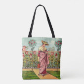 Tuinbloem Antiek Tote Bag (Achterkant)