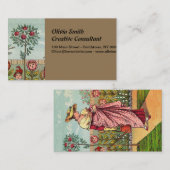 Tuinbloem Antiek Visitekaartje (Voorkant / Achterkant)