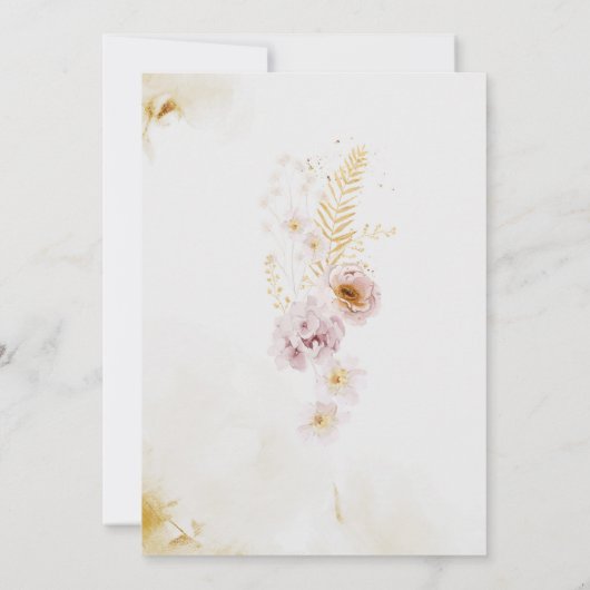 Tuinbloem baby in bloom baby shower-uitnodiging kaart (Achterkant)