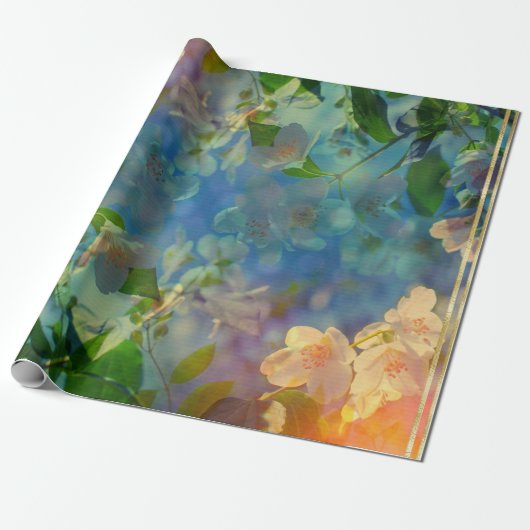 Tuinbloem, fijne kunst cadeaupapier (Uitgerold)