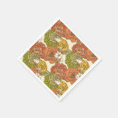 Tuinbloem patroon servet (Hoek)