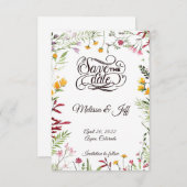 Tuinbloem sparen de datum save the date (Voorkant / Achterkant)