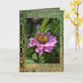 Tuinbloem Wenskaart-blanco Kaart (Gele Bloem)