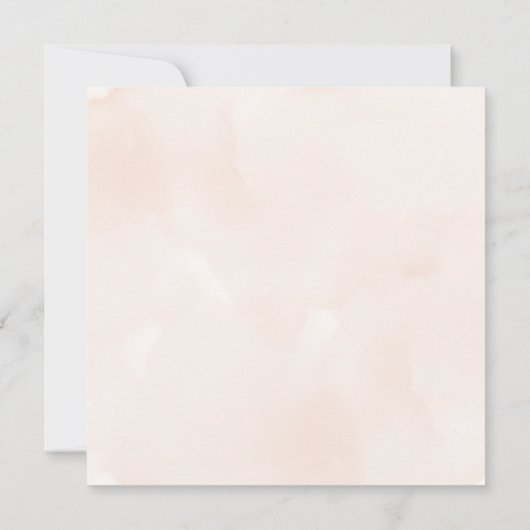 Tuinbloem Wildbloemen Blush Roze Vrijgezellenfeest Kaart (Achterkant)