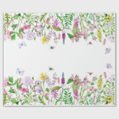  tuinbloemen bijen cadeaupapier (Vlak)